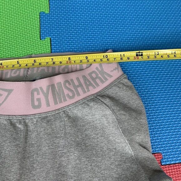 Gymshark Size S Flex High Waisted Sweat Wicking Leggings Grey Marl/Chalk Pink - Picture 5 of 8